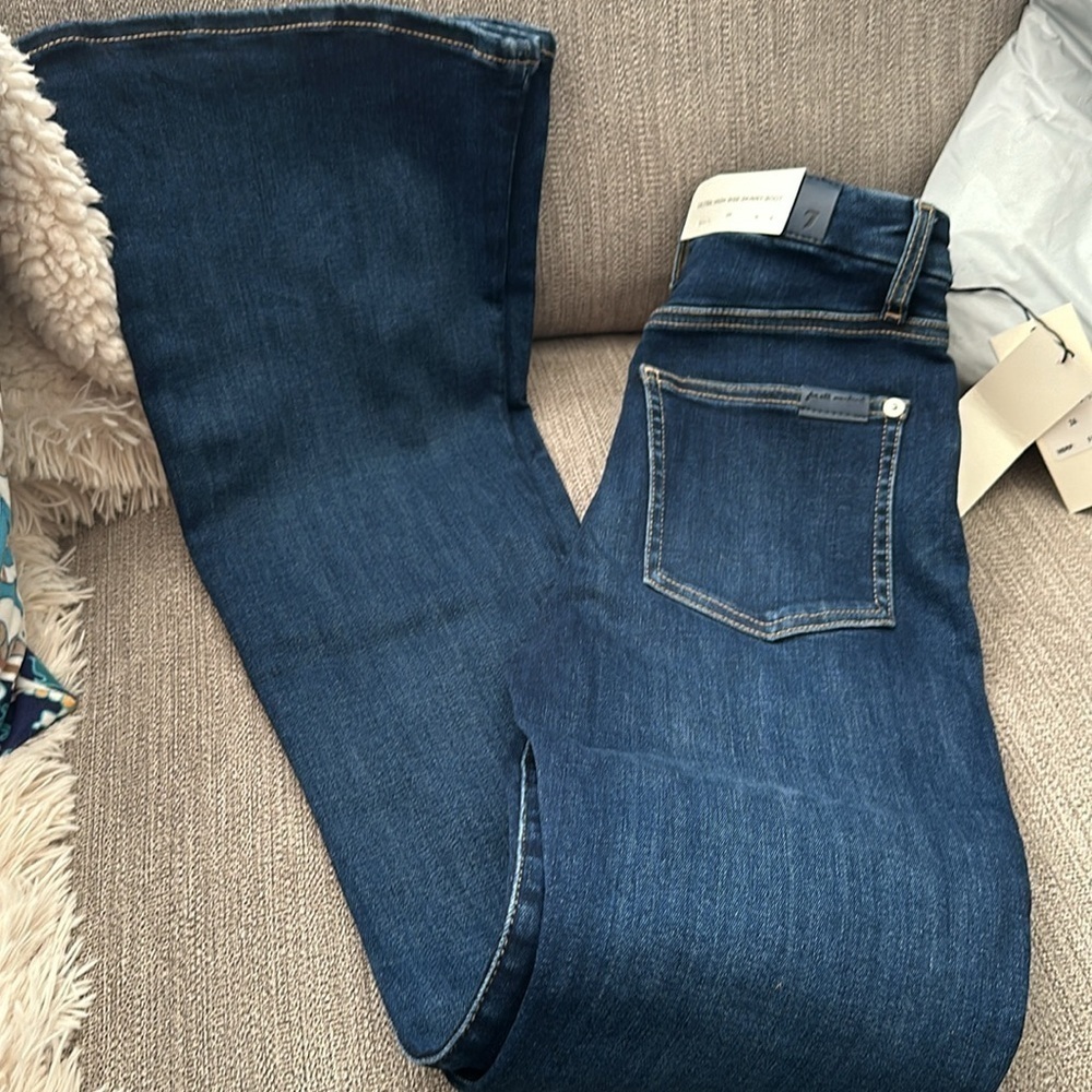7 For All Mankind | Ultra High Rise Skinny Boot  No Filter Denim 24/32 - Picture 4 of 9